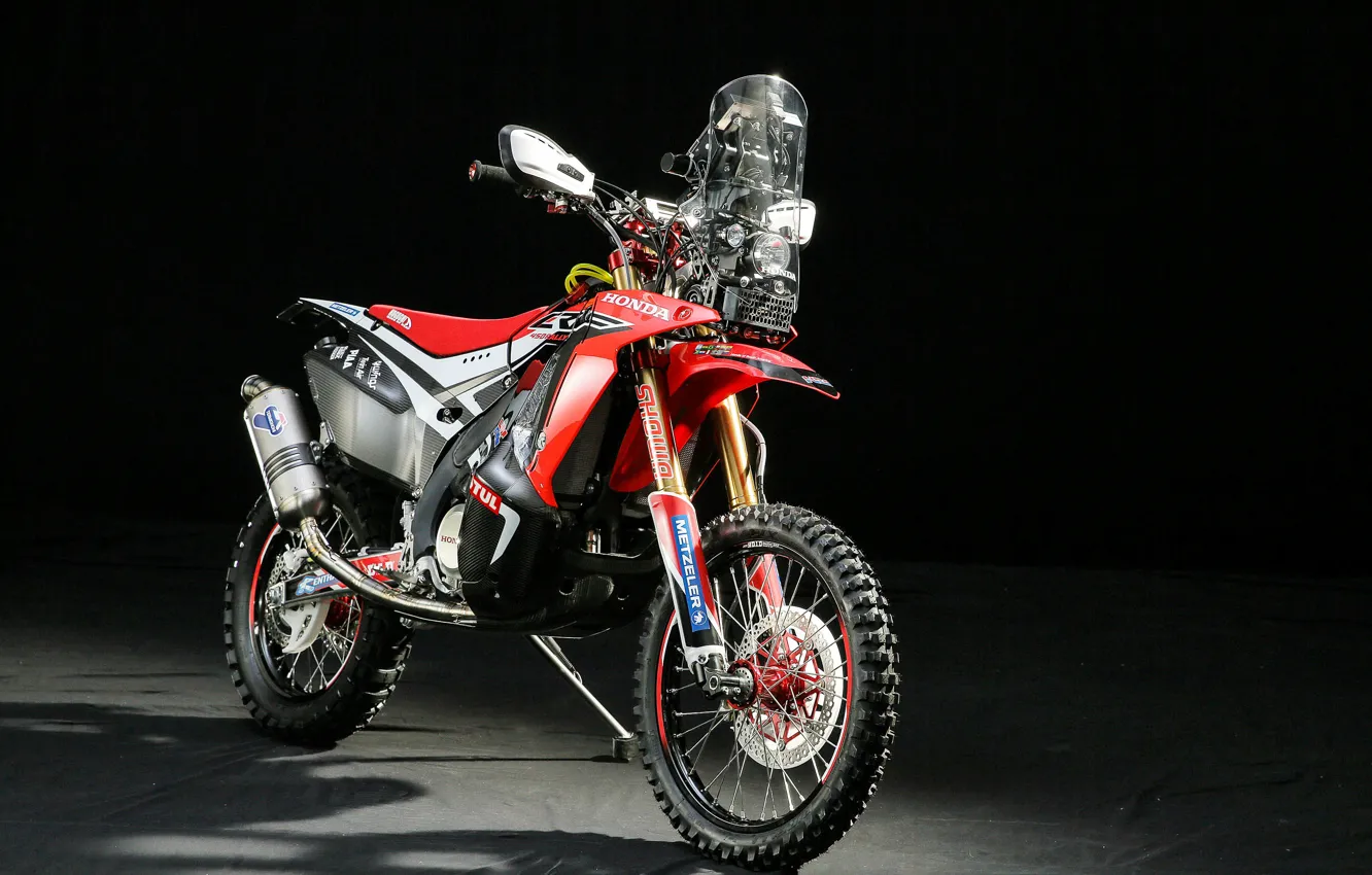 Photo wallpaper engine, shock absorber, wheel, optics, Honda, rubber, suspension, Dakar