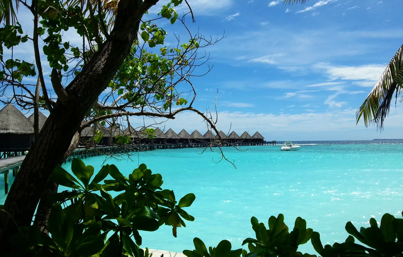 Photo wallpaper the ocean, stay, relax, island, Мaldives
