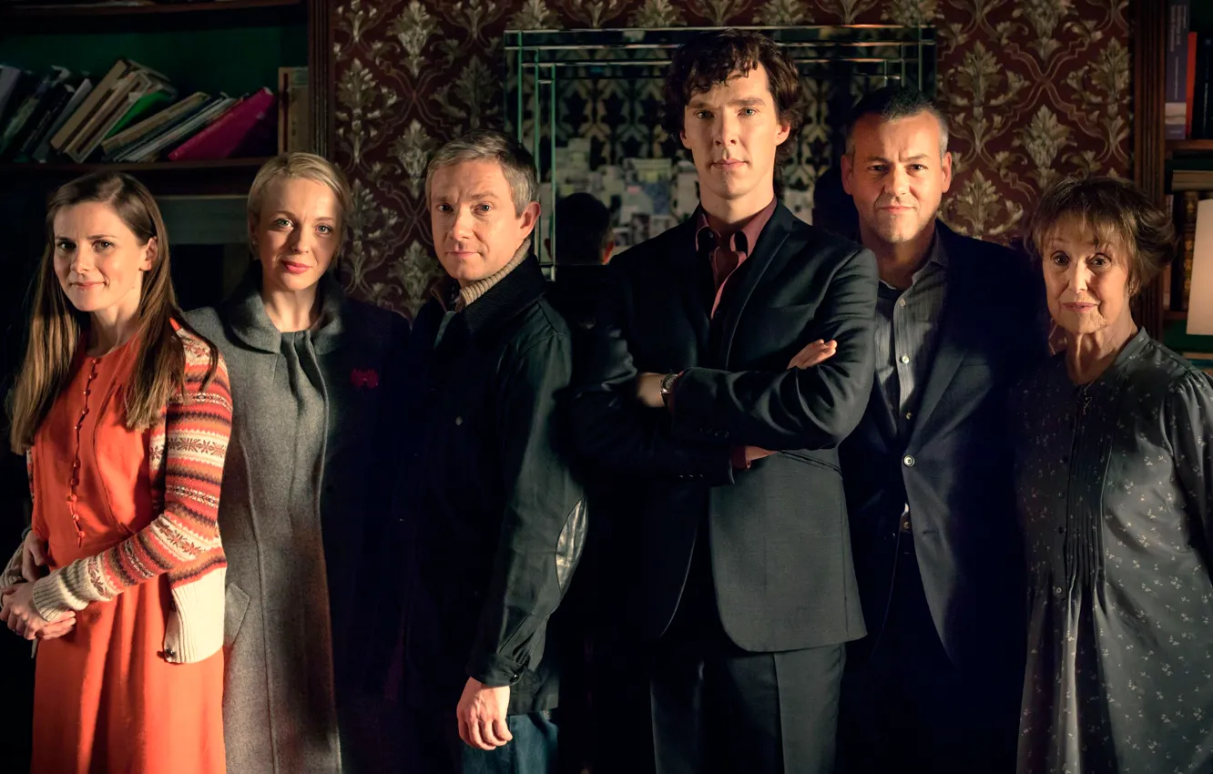 Photo wallpaper Martin Freeman, Benedict Cumberbatch, Sherlock, Sherlock, John Watson, Sherlock Holmes, other, serial feature film