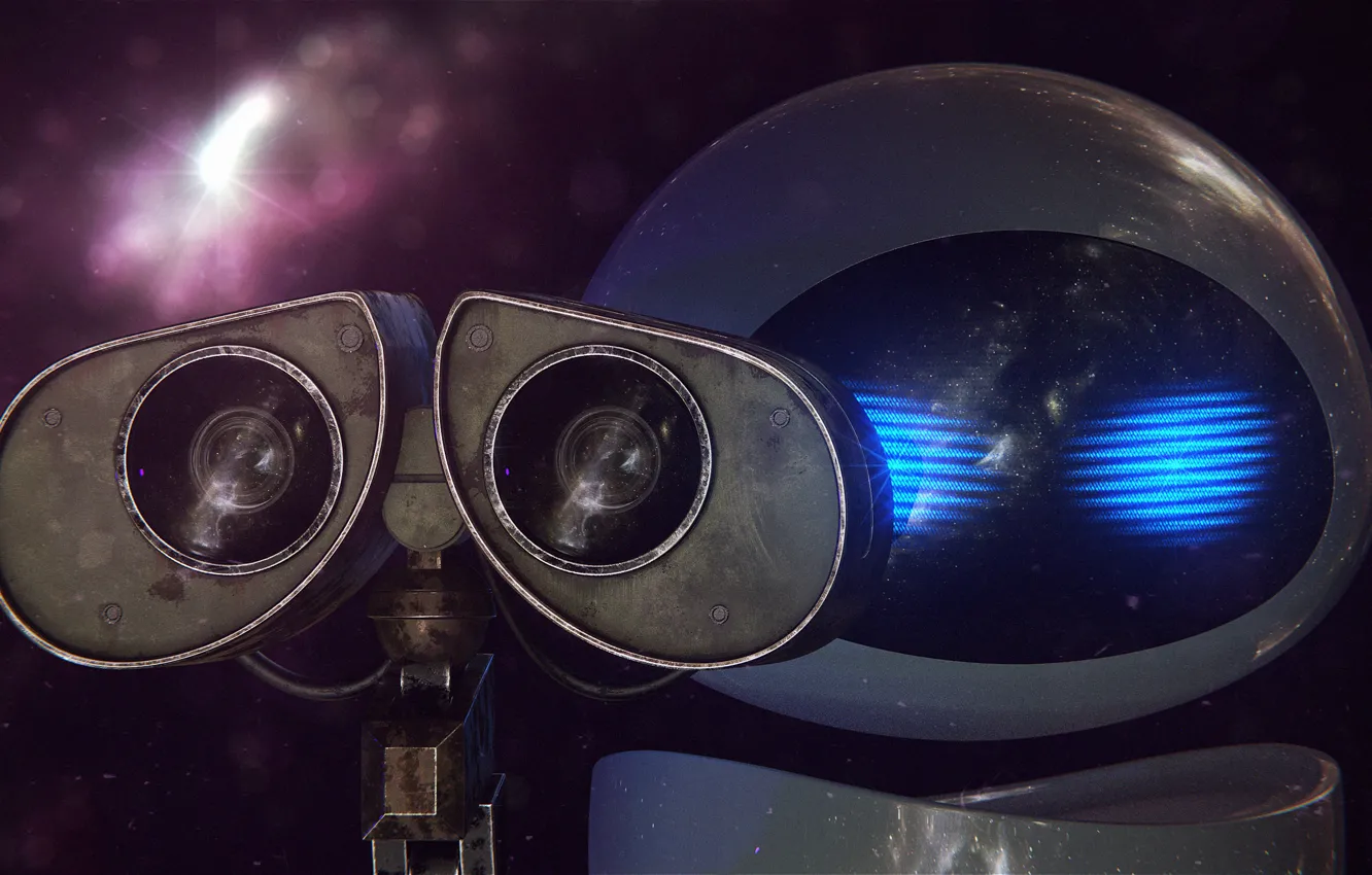 Photo wallpaper robot, wall-e, valley, rendering, Jackdarton