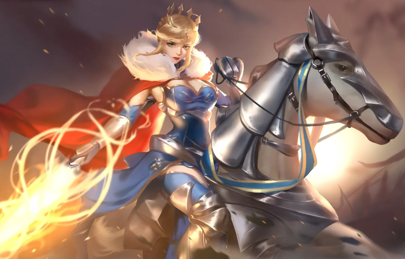 Photo wallpaper girl, horse, Fate / Grand Order, The destiny of a great campaign