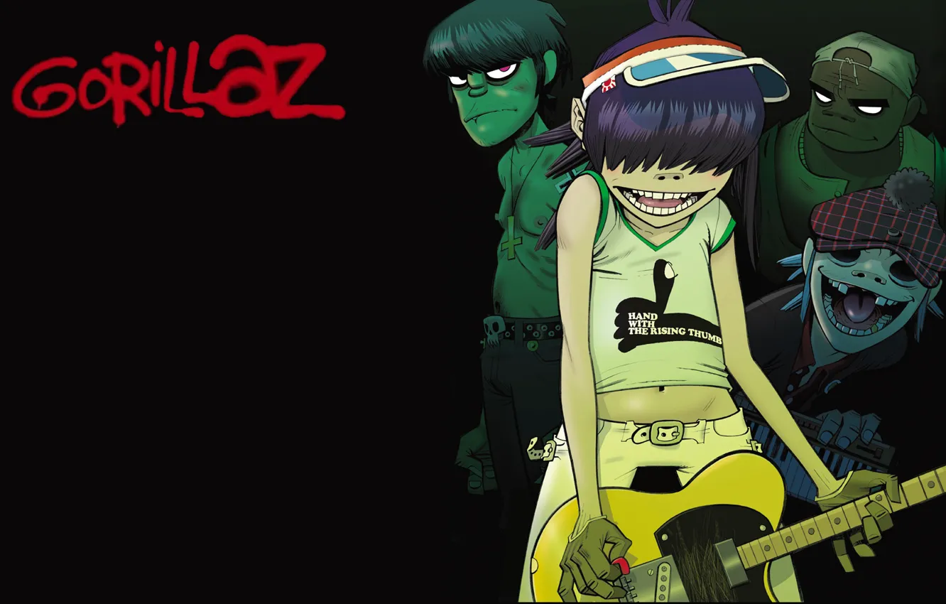 Photo wallpaper style, guitar, gorillaz, Murdoch