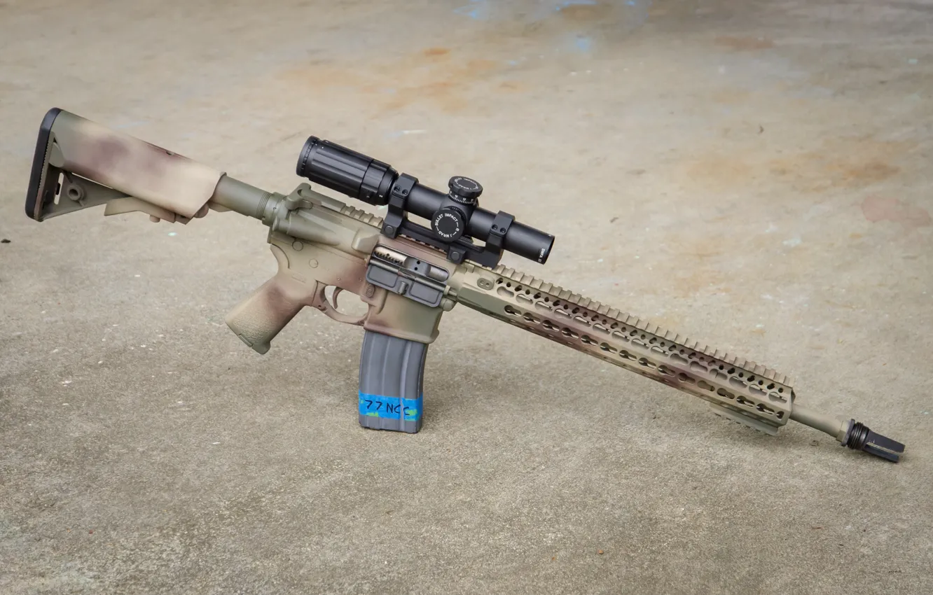 Photo wallpaper carabiner, AR-15, assault rifle
