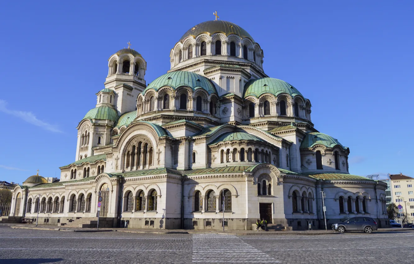 Photo wallpaper Cathedral, temple, Holy, Bulgaria, Sofia, Alexander Nevsky, the temple