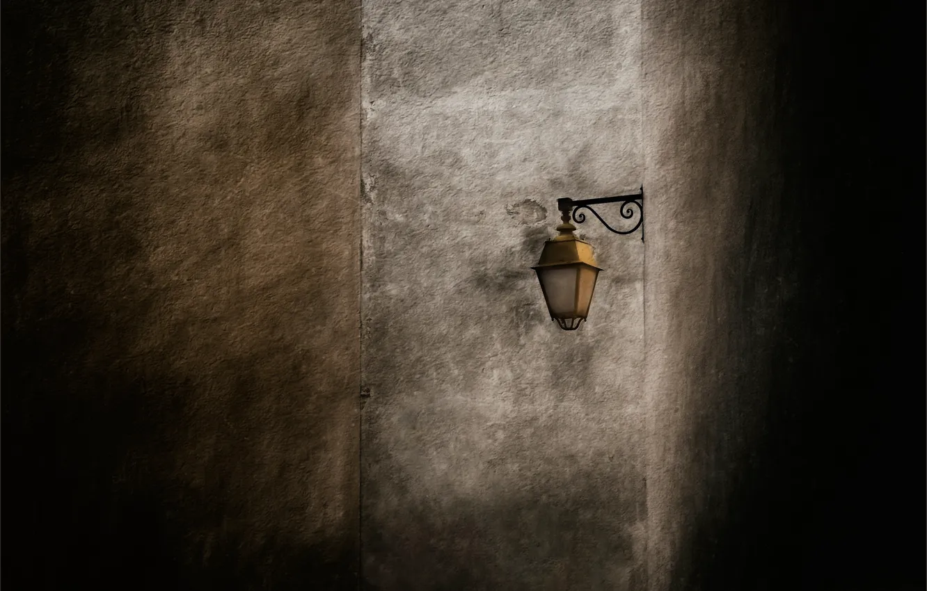 Photo wallpaper wall, lights, wall, lantern, Gilbert Claes