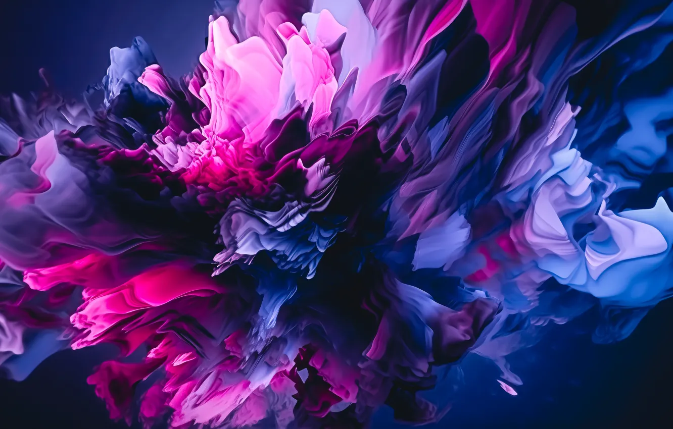 Photo wallpaper the explosion, abstraction, AI art, neural network