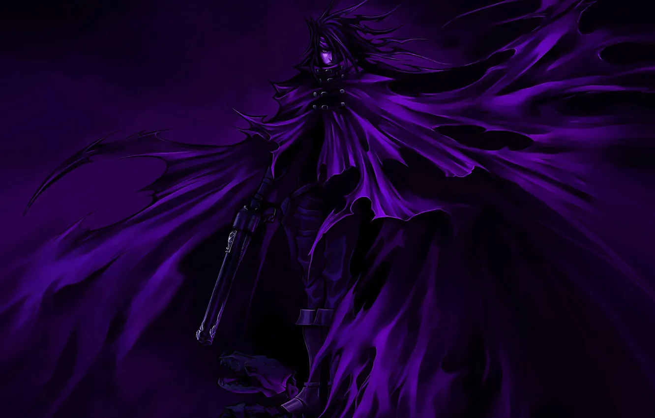 Photo wallpaper weapons, the demon, demon, killer, weapon, final fantasy, killer, purple background