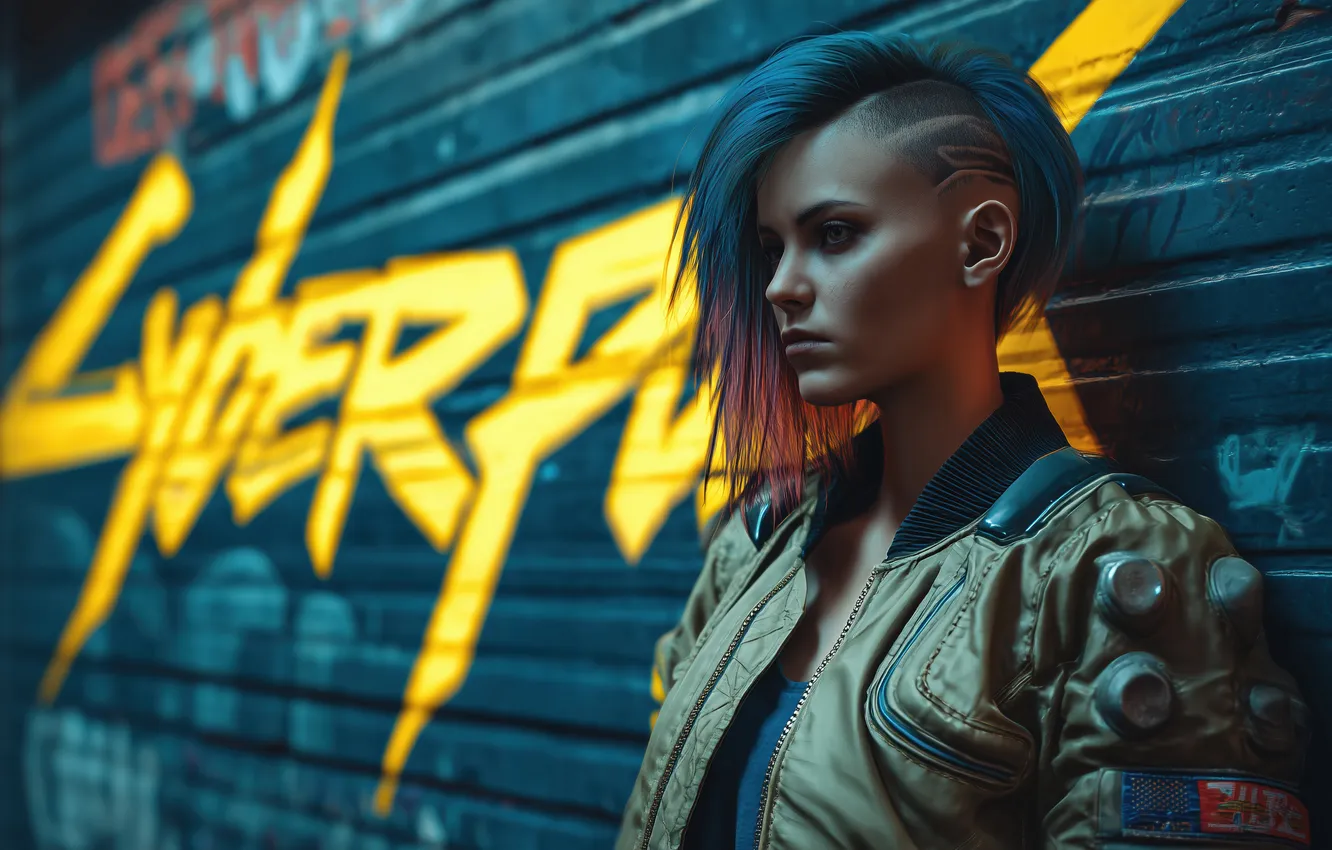 Photo wallpaper Cyberpunk, 2077, enigmatic
