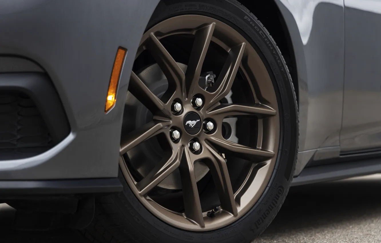 Photo wallpaper Mustang, Ford, close-up, wheel, Ford Mustang EcoBoost