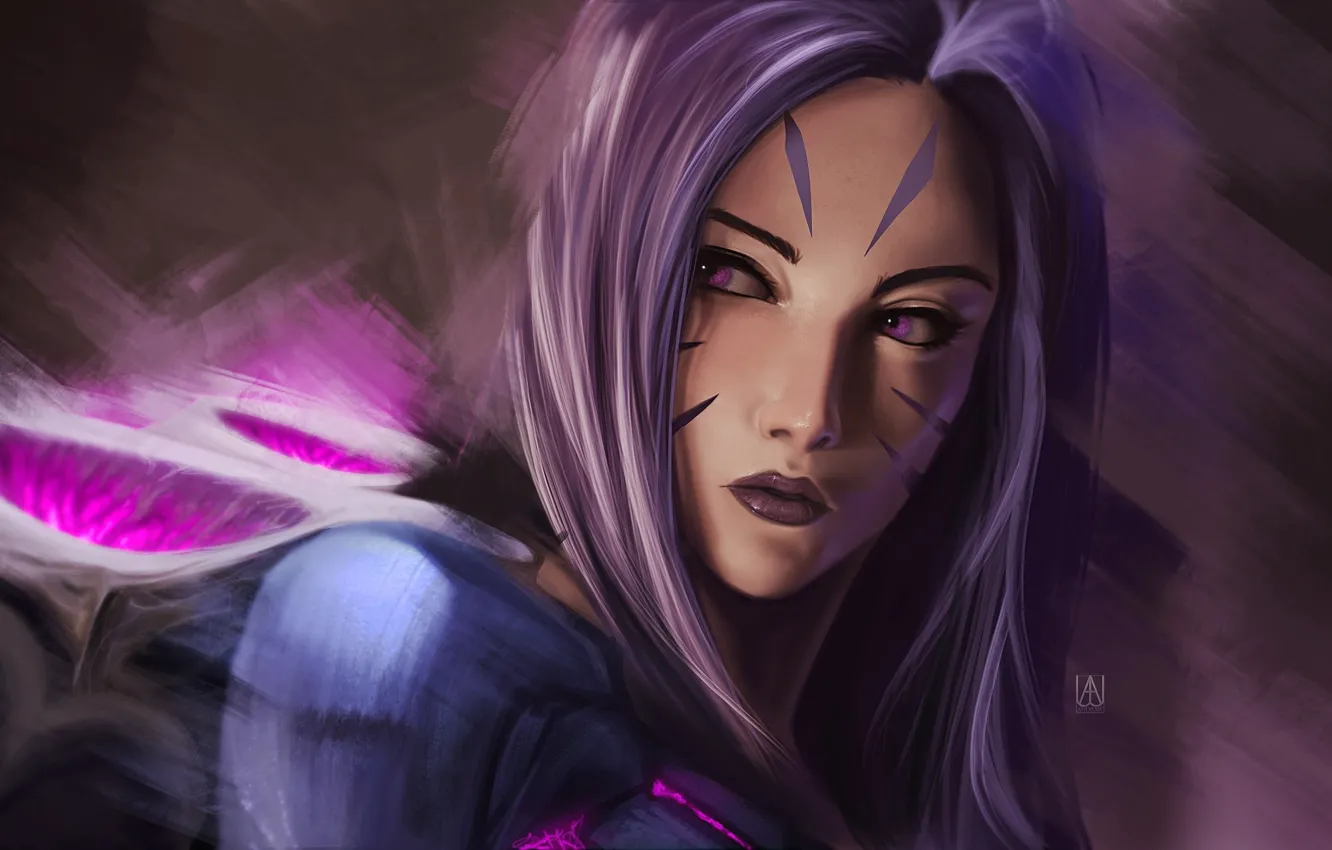 Photo wallpaper look, girl, League of Legends, Kai'Sa