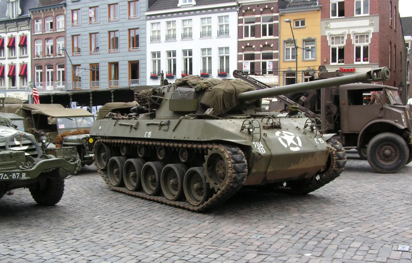 Photo wallpaper American, Hellcat, tank, M18, Destroyer