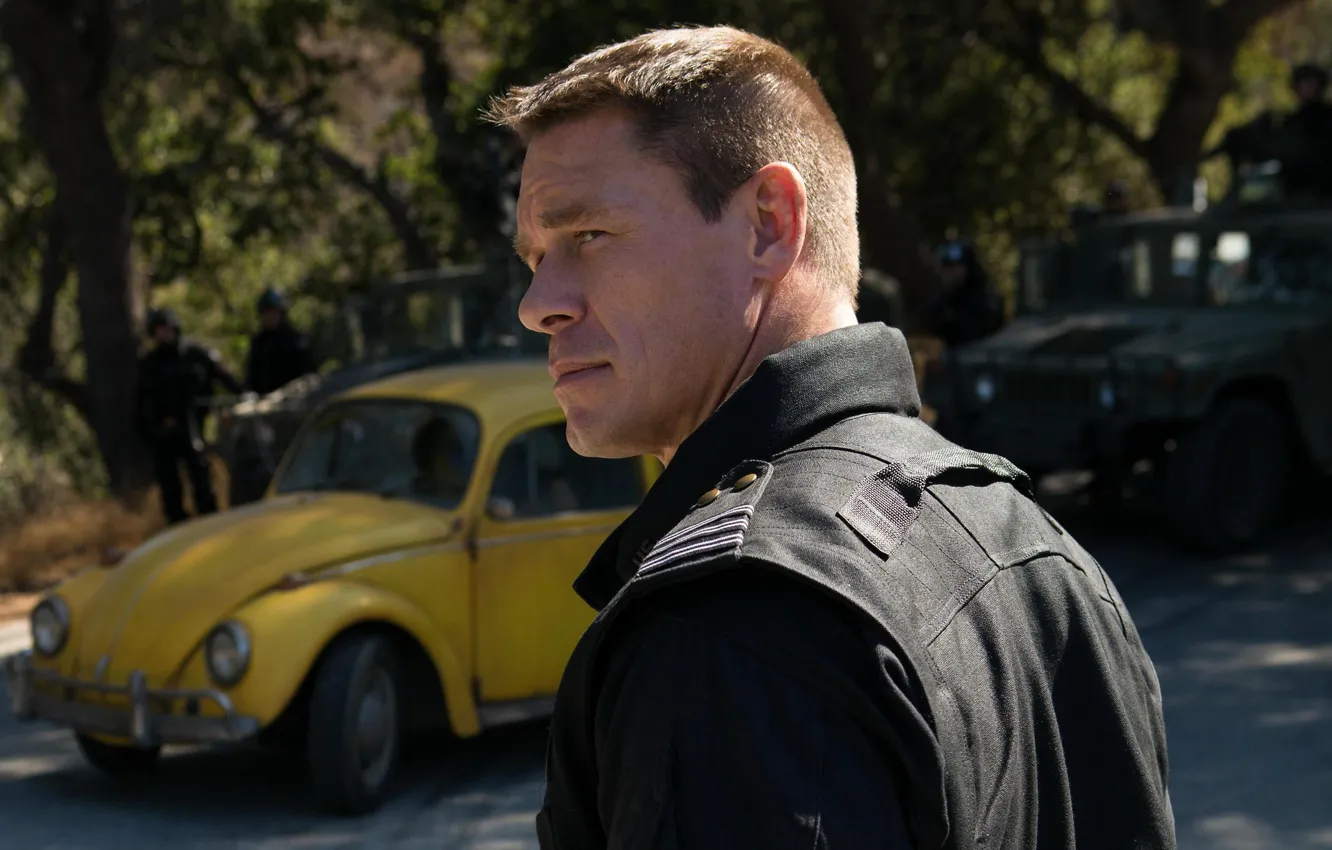 Photo wallpaper machine, auto, pose, Bumblebee, Bumblebee, John Cena, John Cena, agent burns