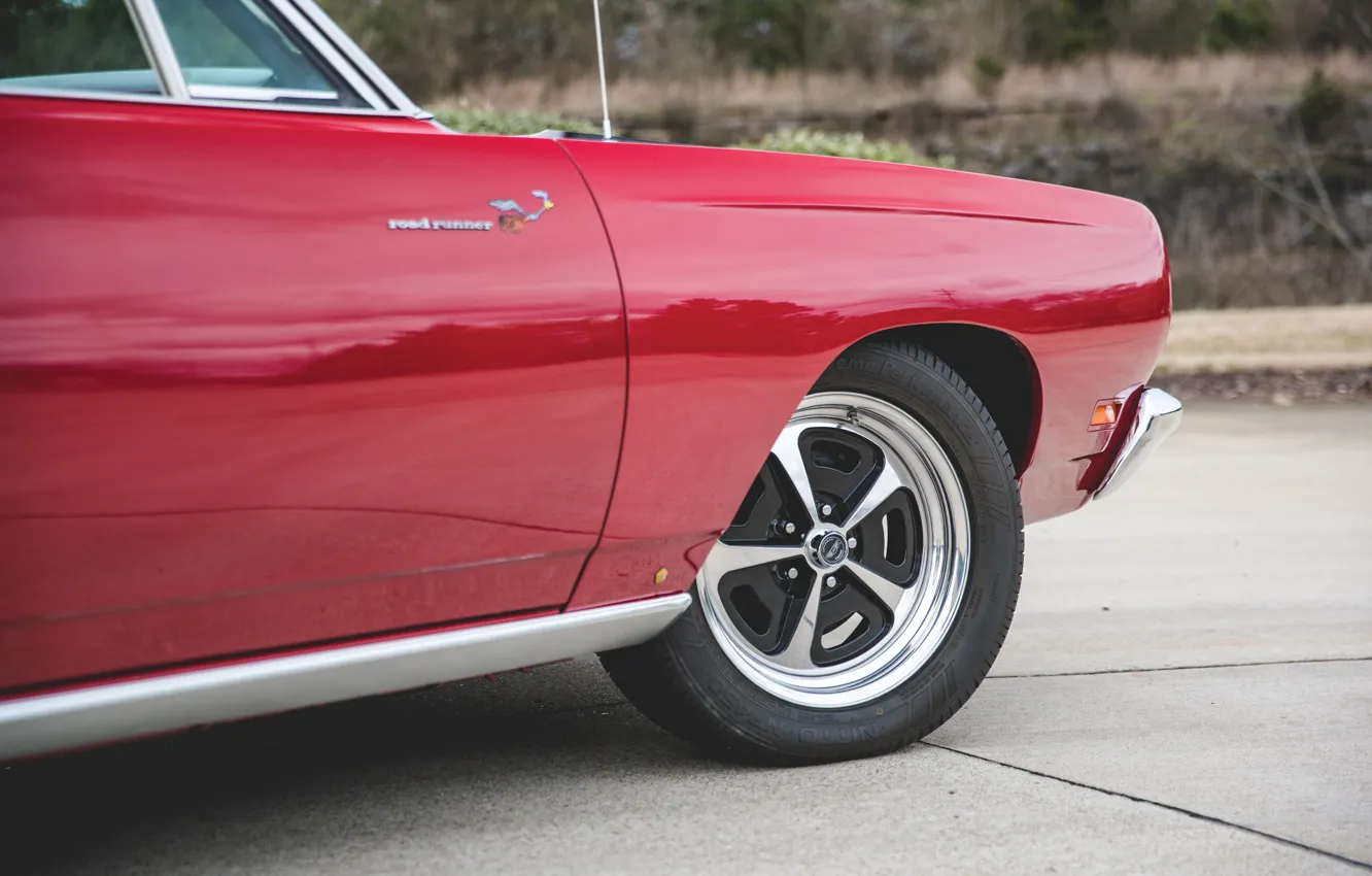 Photo wallpaper 1969, close-up, Plymouth, Road Runner, Plymouth Road Runner Convertible