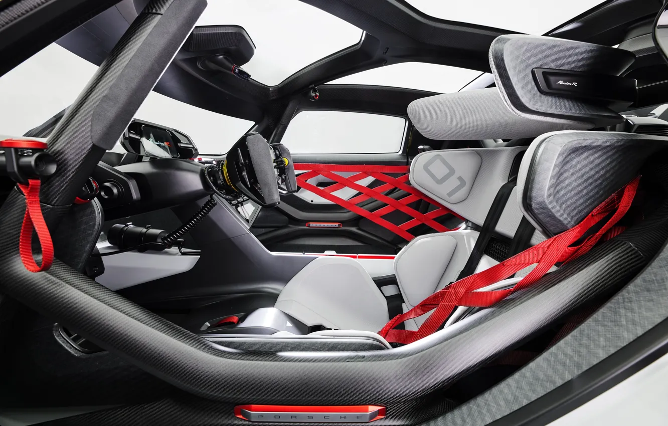 Photo wallpaper Porsche, Car Interior, Mission R, Porsche Mission R