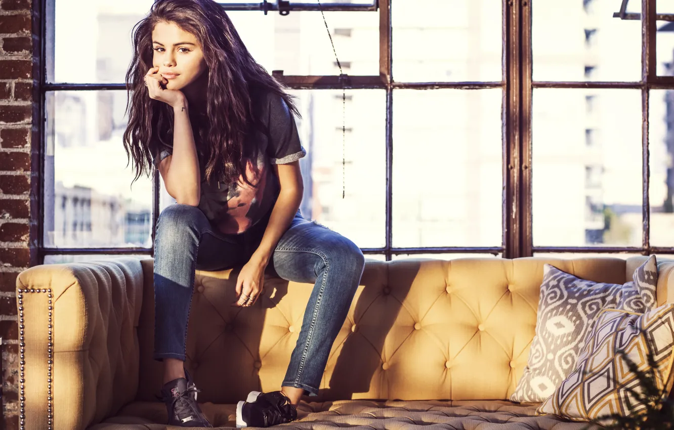 Photo wallpaper look, brunette, beauty, Selena Gomez, Adidas NEO Label, Selena Gomez