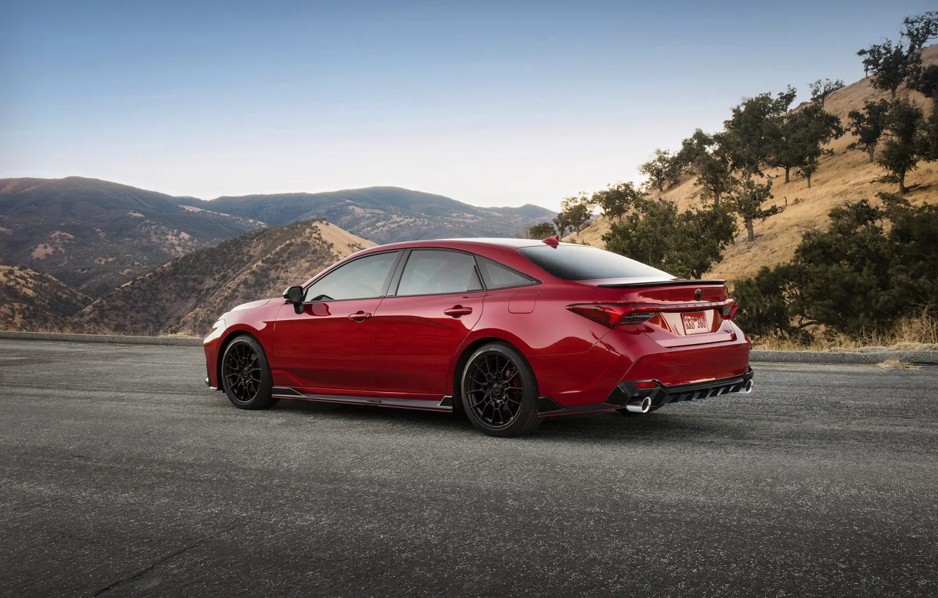 Photo wallpaper red, Toyota, sedan, side, Avalon, TRD, 2020