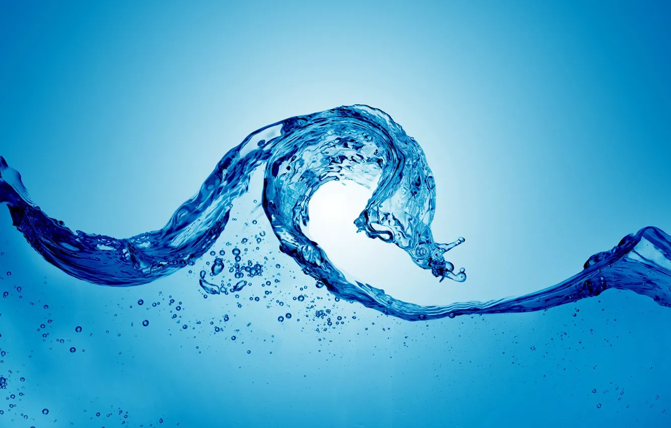 Photo wallpaper blue, wave, Water, 151