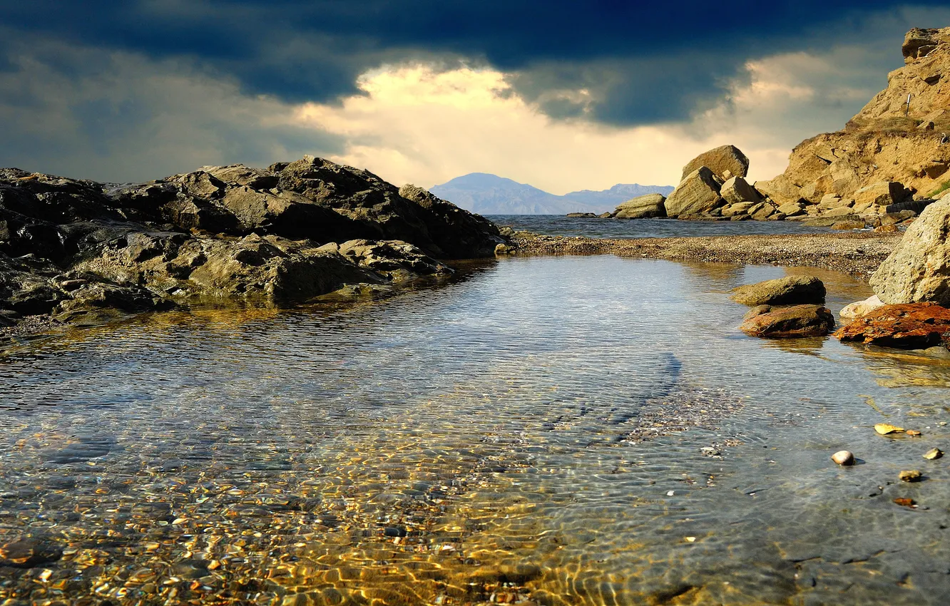 Photo wallpaper nature, stones, photo, coast, Crimea