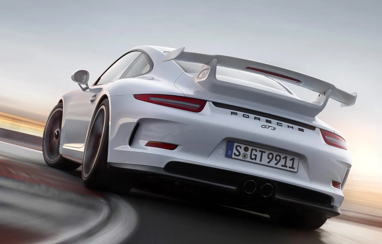 Photo wallpaper 911, Porsche, spoiler, GT3, back
