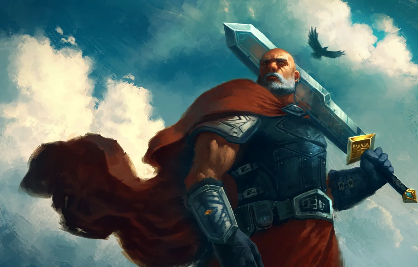 Photo wallpaper background, sword, hero