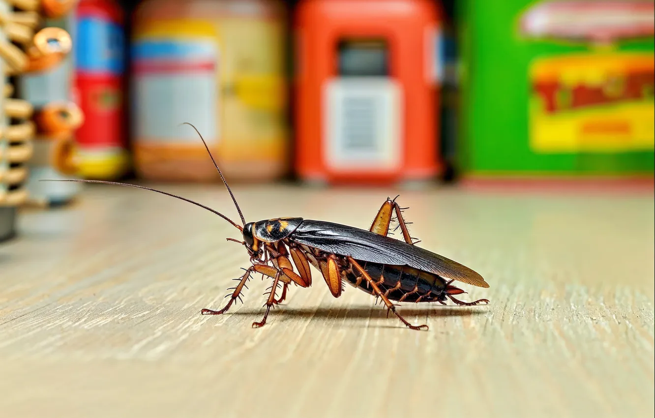 Photo wallpaper cockroach, AI Art