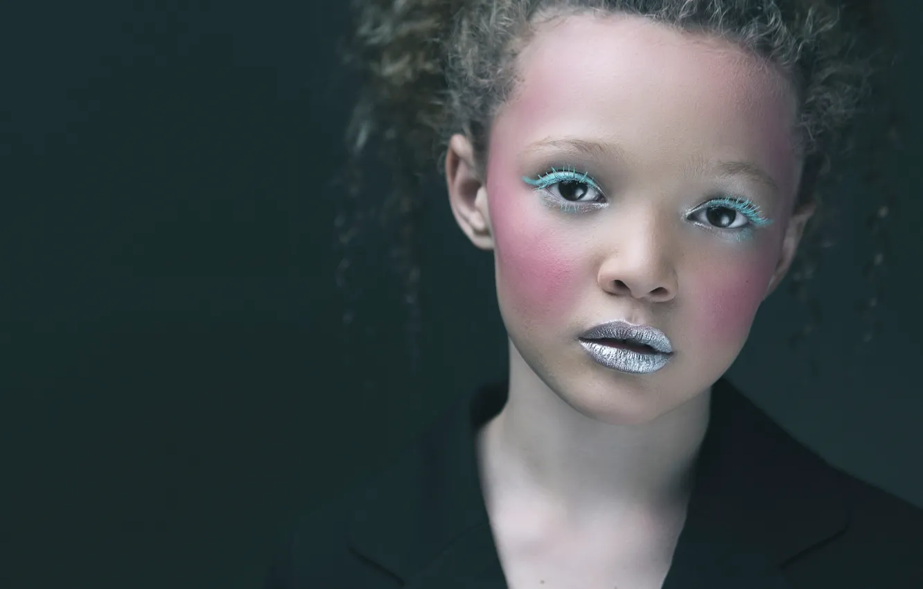 Photo wallpaper model, makeup, girl, curls, Berkeley Clayborne