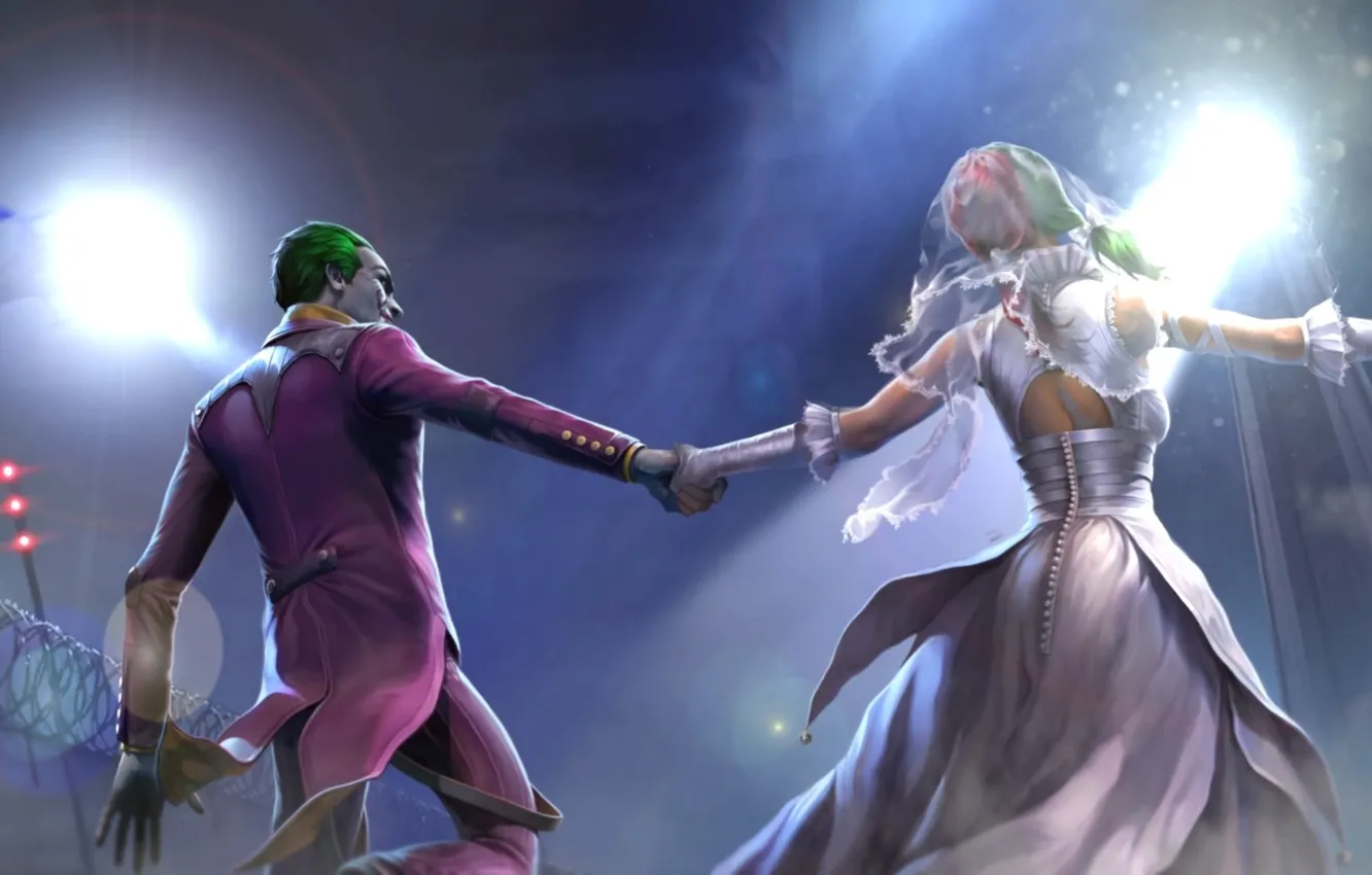 Photo wallpaper Joker, Joker, Harley Quinn, DC Comics, Harley Quinn