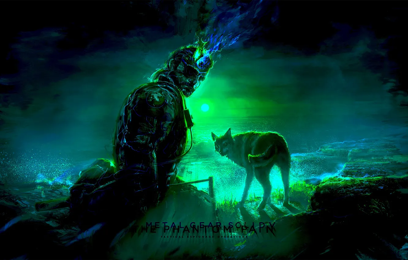 Photo wallpaper wolf, cyborg, Metal Gear Solid, Metal Gear Solid V: The Phantom Pain