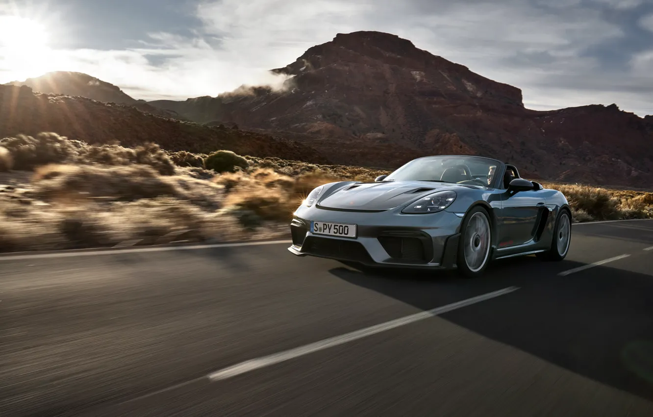 Photo wallpaper Porsche, Sports car, 718, Porsche 718 Spyder RS