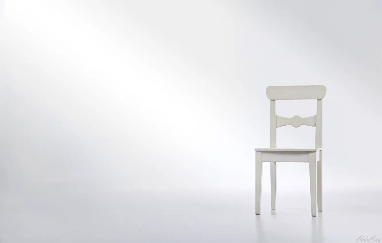 Photo wallpaper white, furniture, minimalism, chair, Studio
