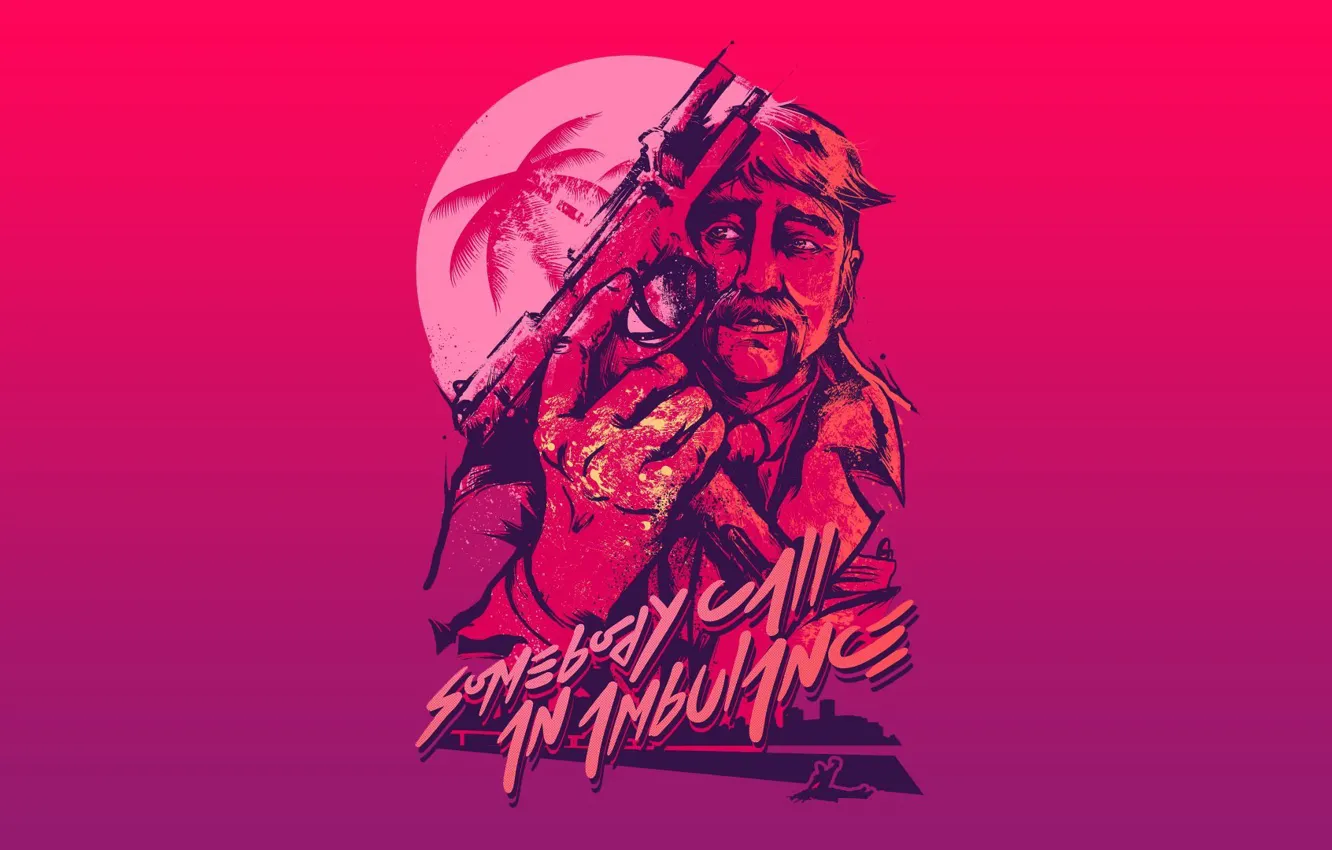 Photo wallpaper background, the game, Miami, writer, Wright, Hotline Miami, Wright, Synthpop