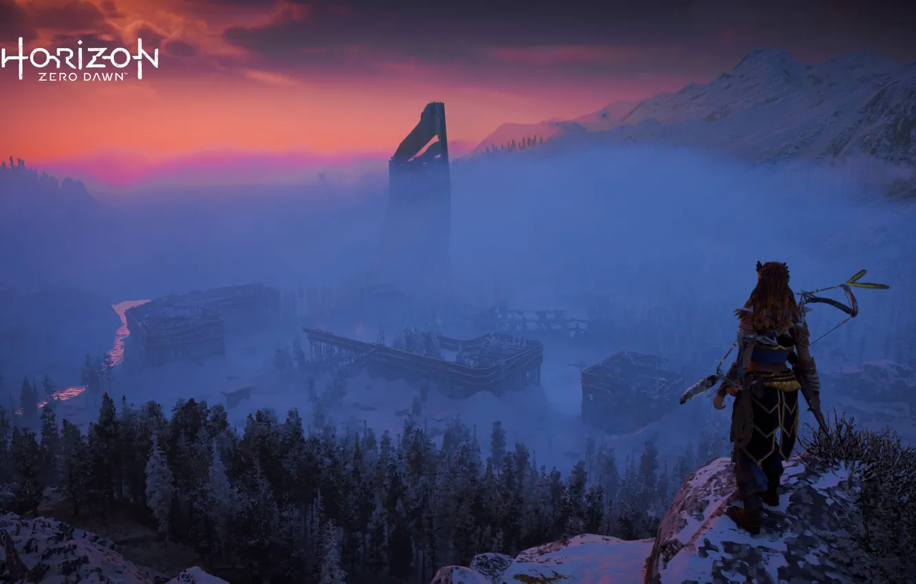 Photo wallpaper PS4, Aloy, Horizon Zero Dawn