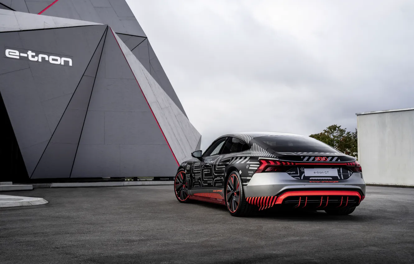 Photo wallpaper Audi, coupe, structure, 2020, RS e-Tron GT Prototype