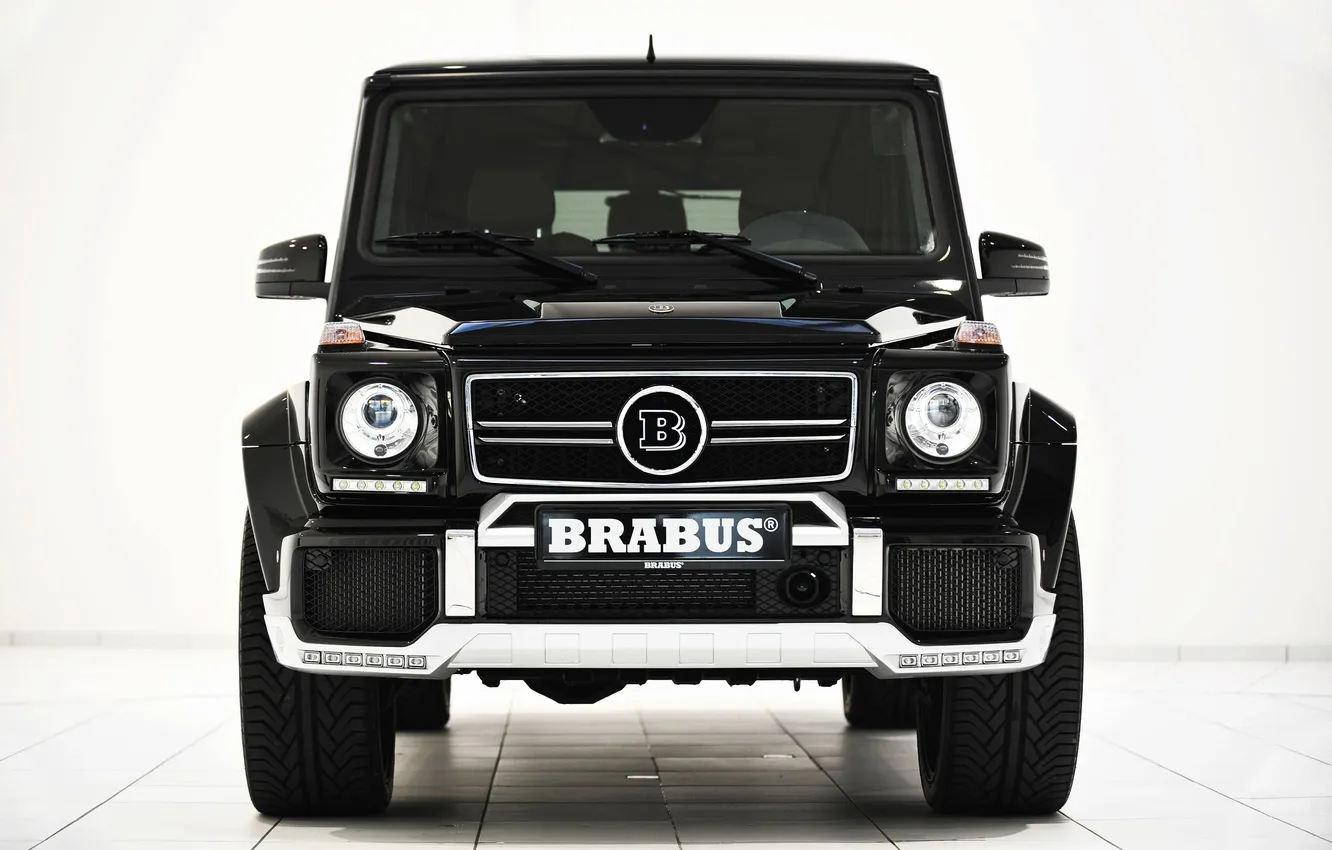 Photo wallpaper black, Mercedes-Benz, logo, Brabus, Mercedes, the front, BRABUS, G63