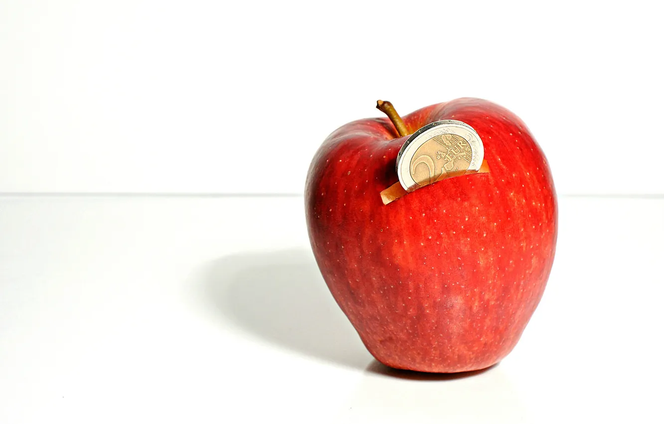 Photo wallpaper background, apples, money