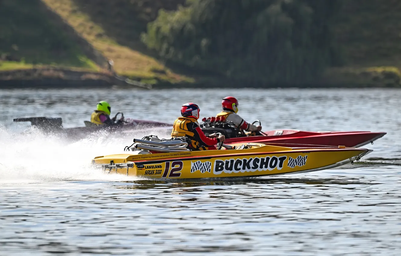 Photo wallpaper race, boat, speed