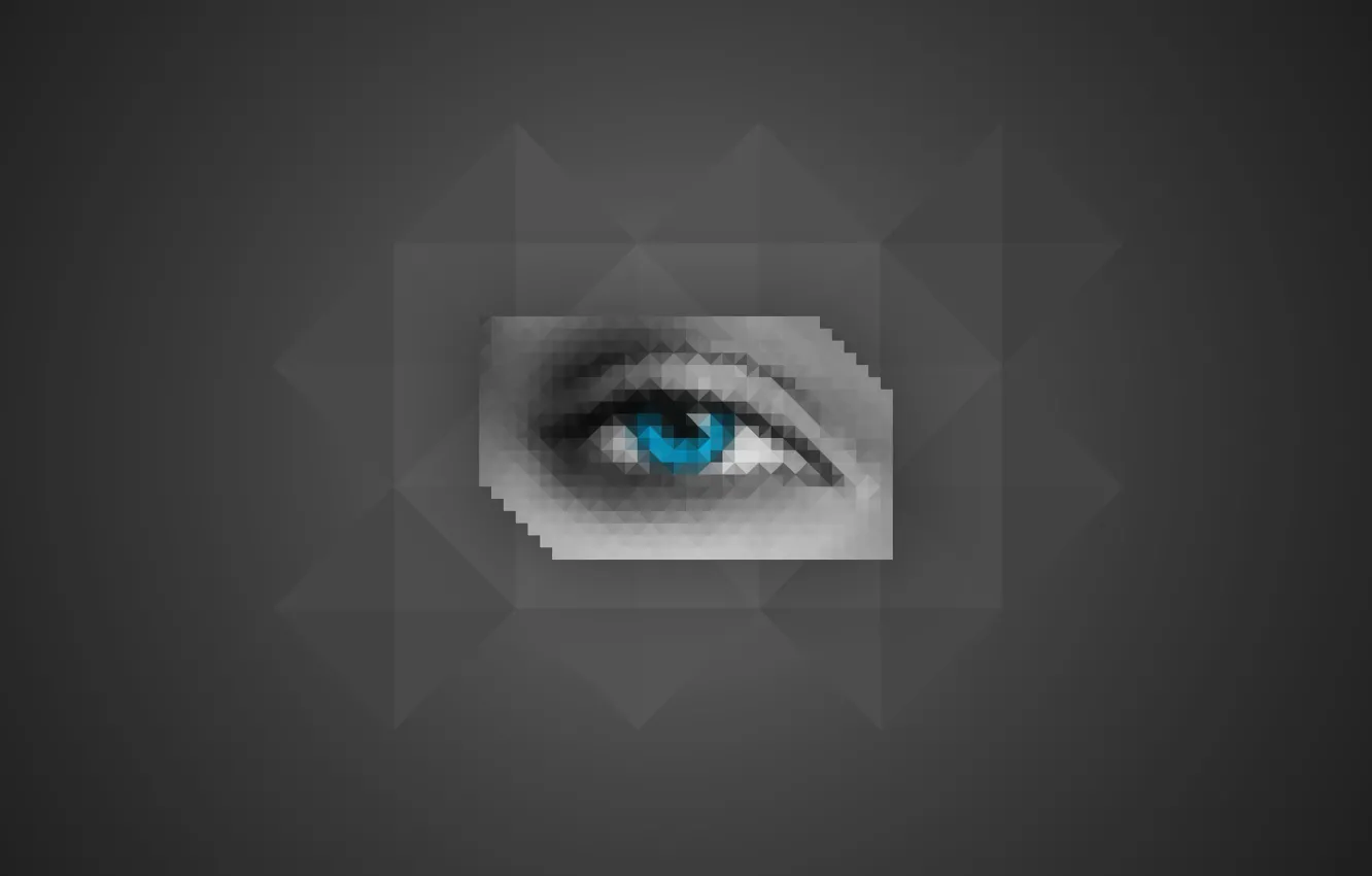 Photo wallpaper eyes, polygon, low, eye, poly