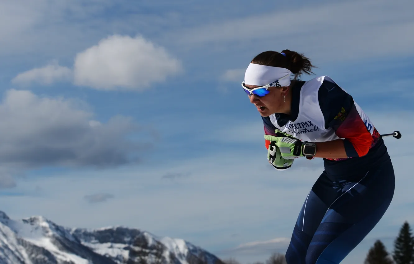 Photo wallpaper forest, the sky, landscape, mountains, panorama, Russia, Russia, Sochi 2014