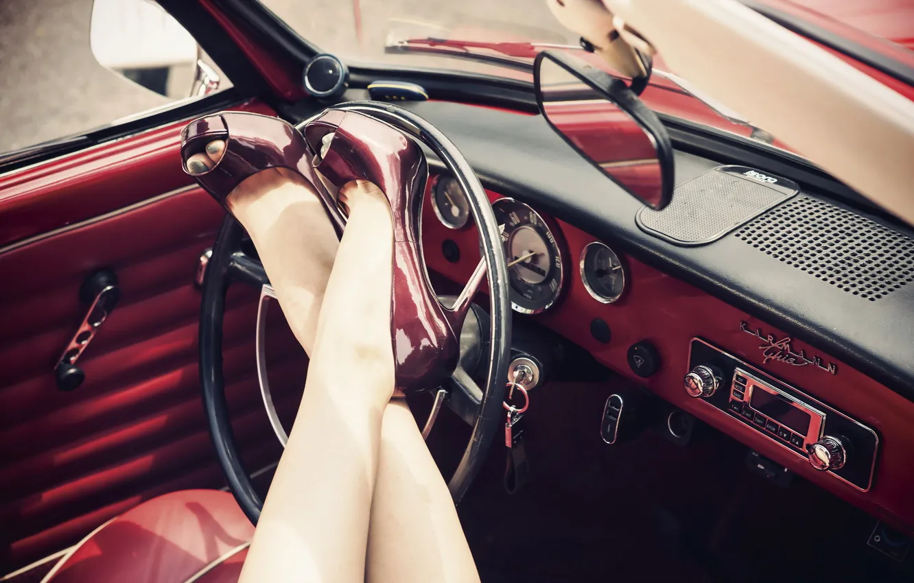 Photo wallpaper machine, background, feet