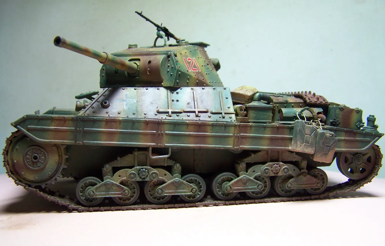 Photo wallpaper toy, tank, Italian, model, heavy, period, The second world war, Heavy