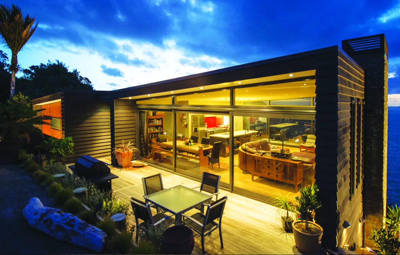 Photo wallpaper house, interior, terrace, exterior