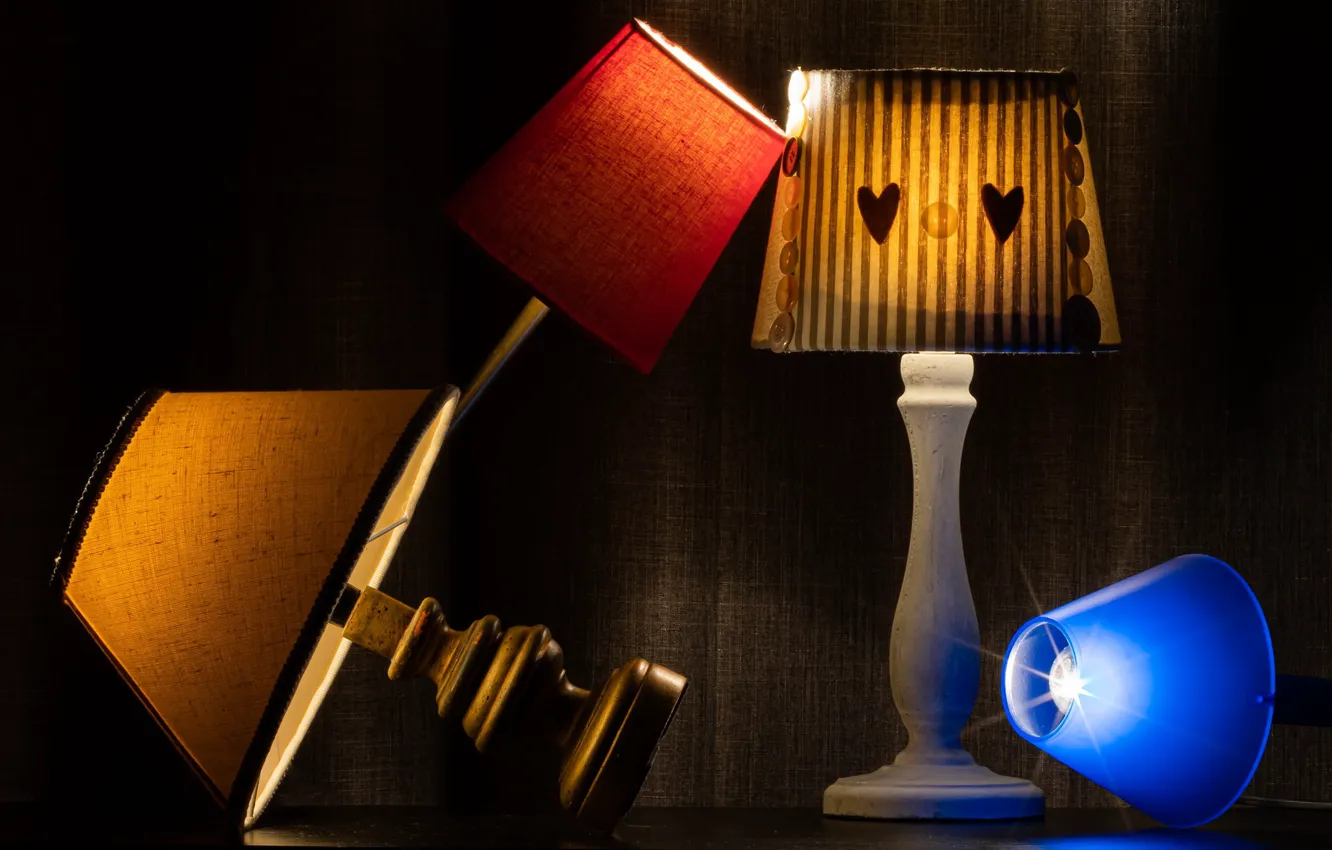 Photo wallpaper light, color, lamp