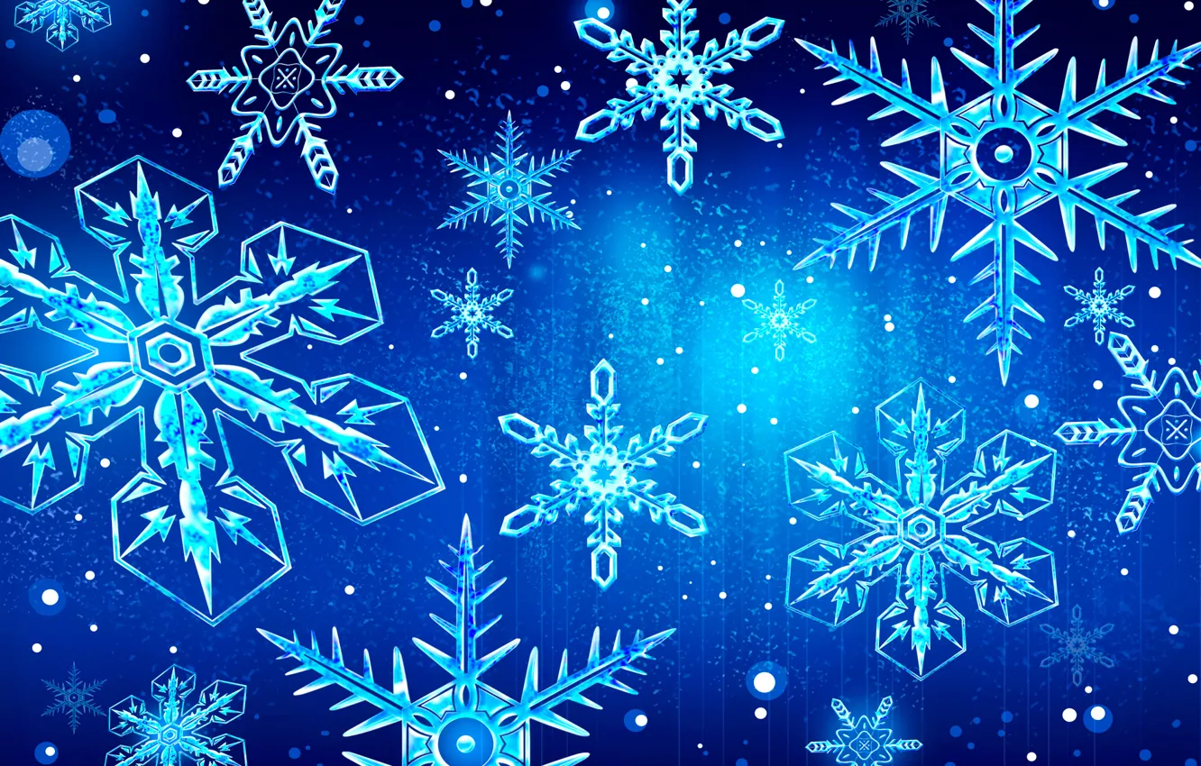 Photo wallpaper winter, holiday, pattern, vector, snowflake