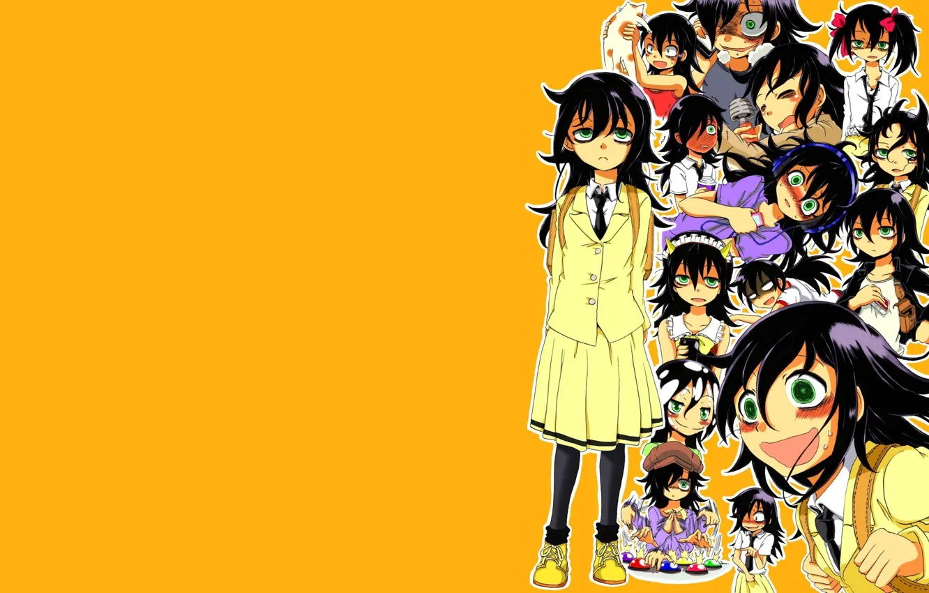 Photo wallpaper girl, orange, the trigger, Tomoko, Kuroki, They will meet the ga mote kris no of …