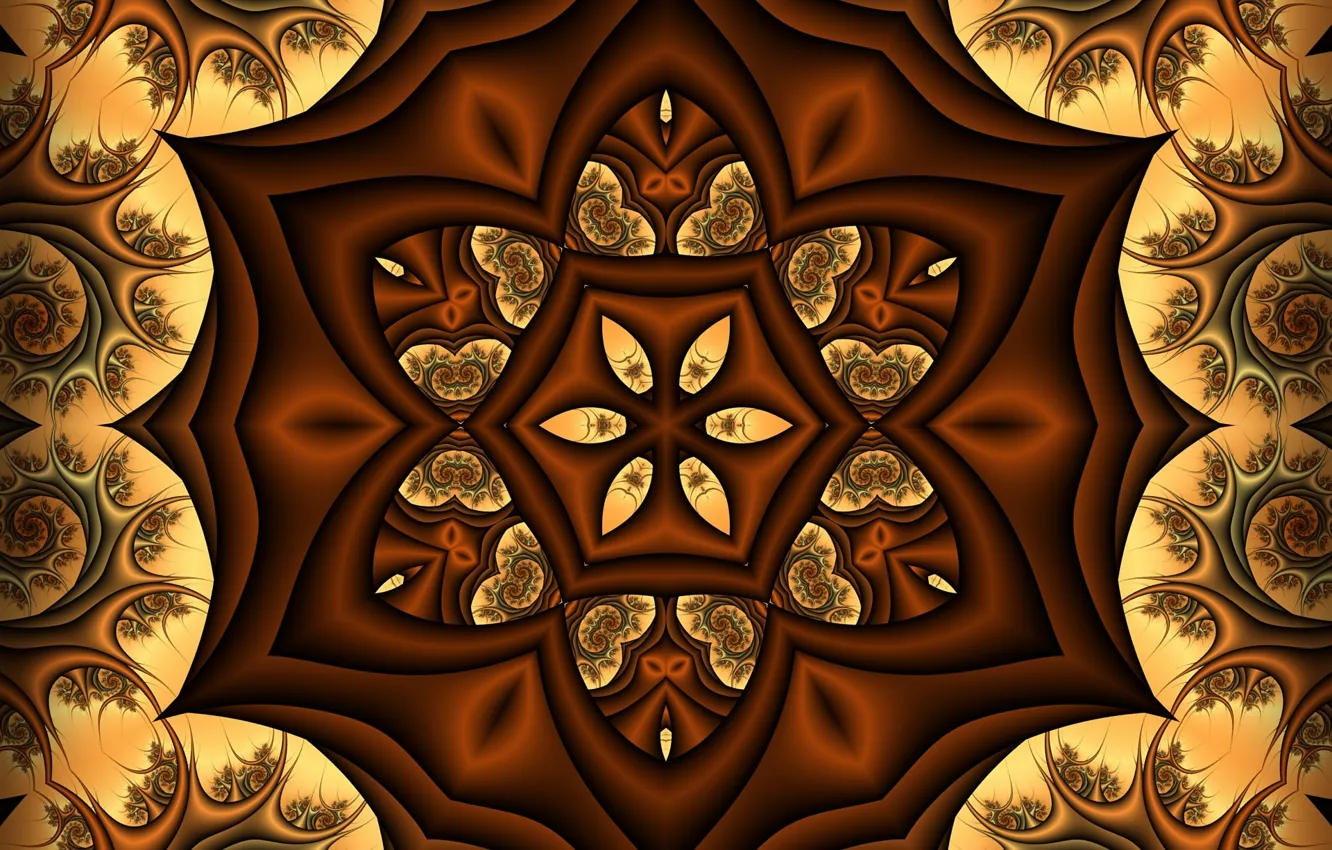 Photo wallpaper abstraction, pattern, fractal, geometry, ornament, symmetry, abstract background
