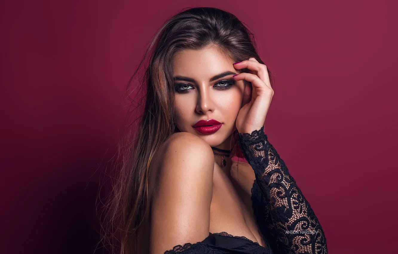 Photo wallpaper look, girl, portrait, Anton Kharisov, Catherine Korolenko