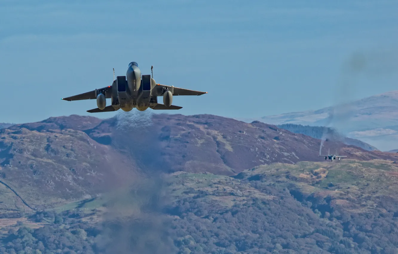 Photo wallpaper flight, fighter, Eagle, F-15C