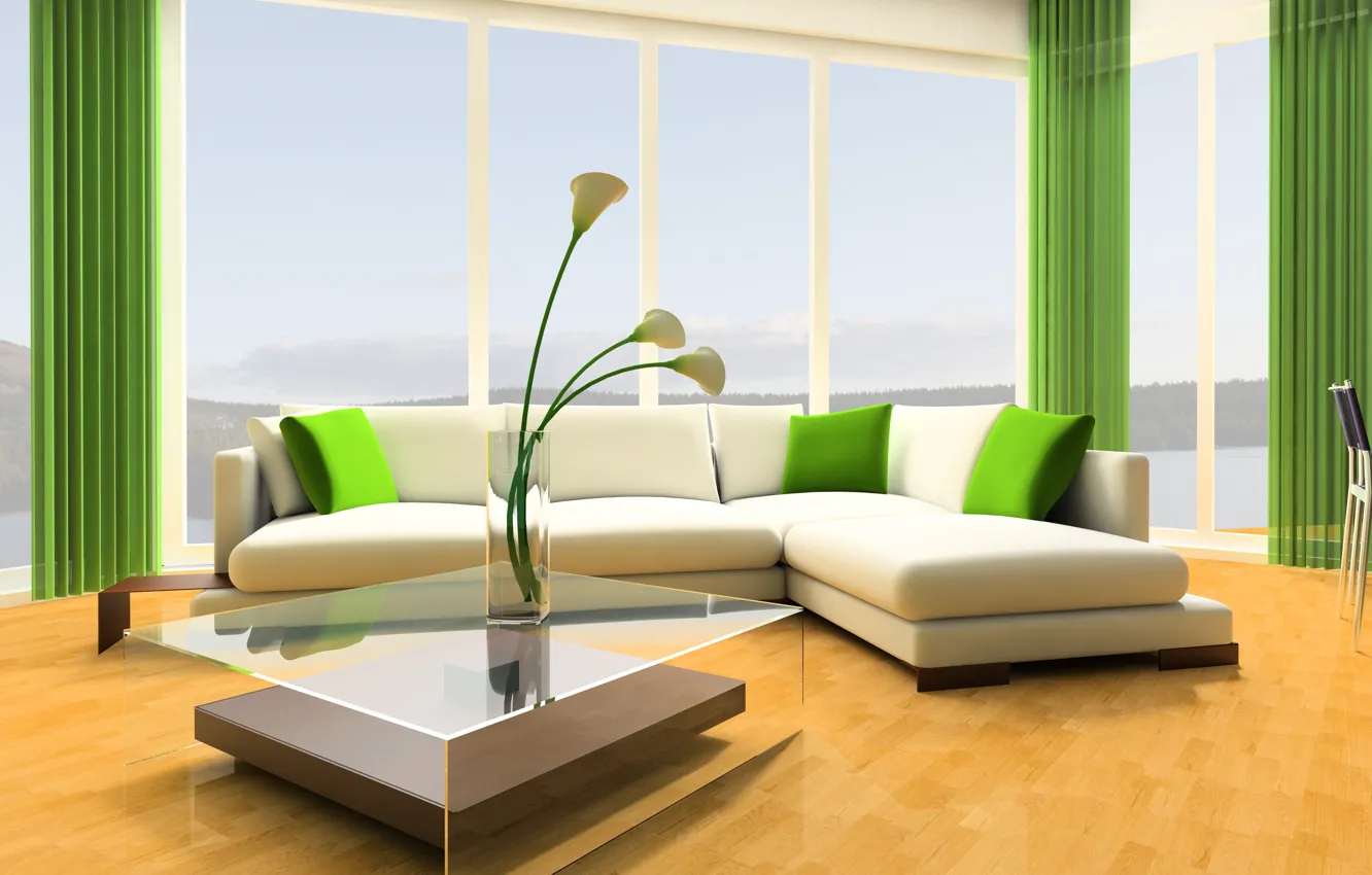 Photo wallpaper light, design, comfort, interior, living room