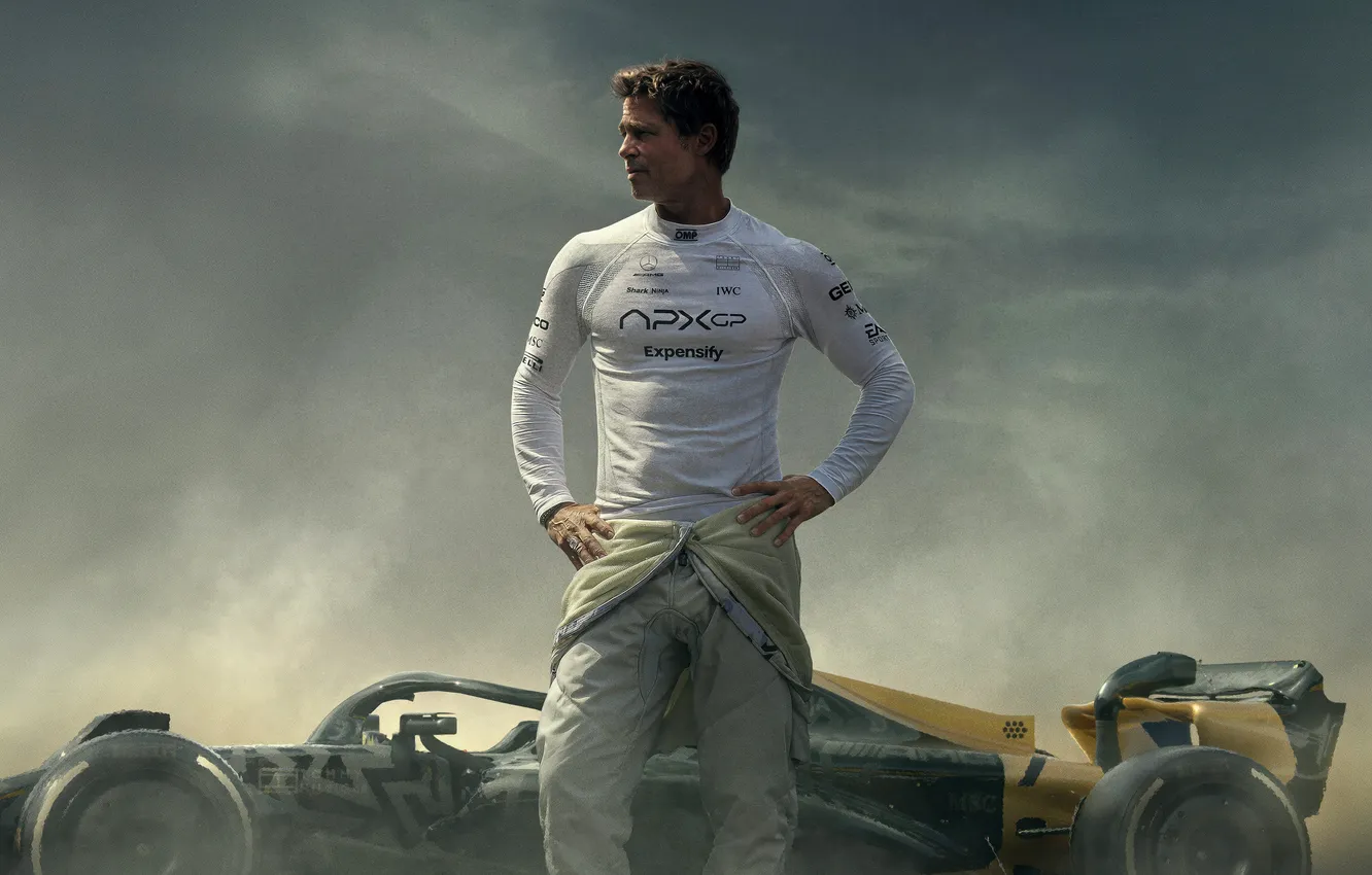 Photo wallpaper race, sport, formula 1, Brad Pitt, Brad Pitt, poster