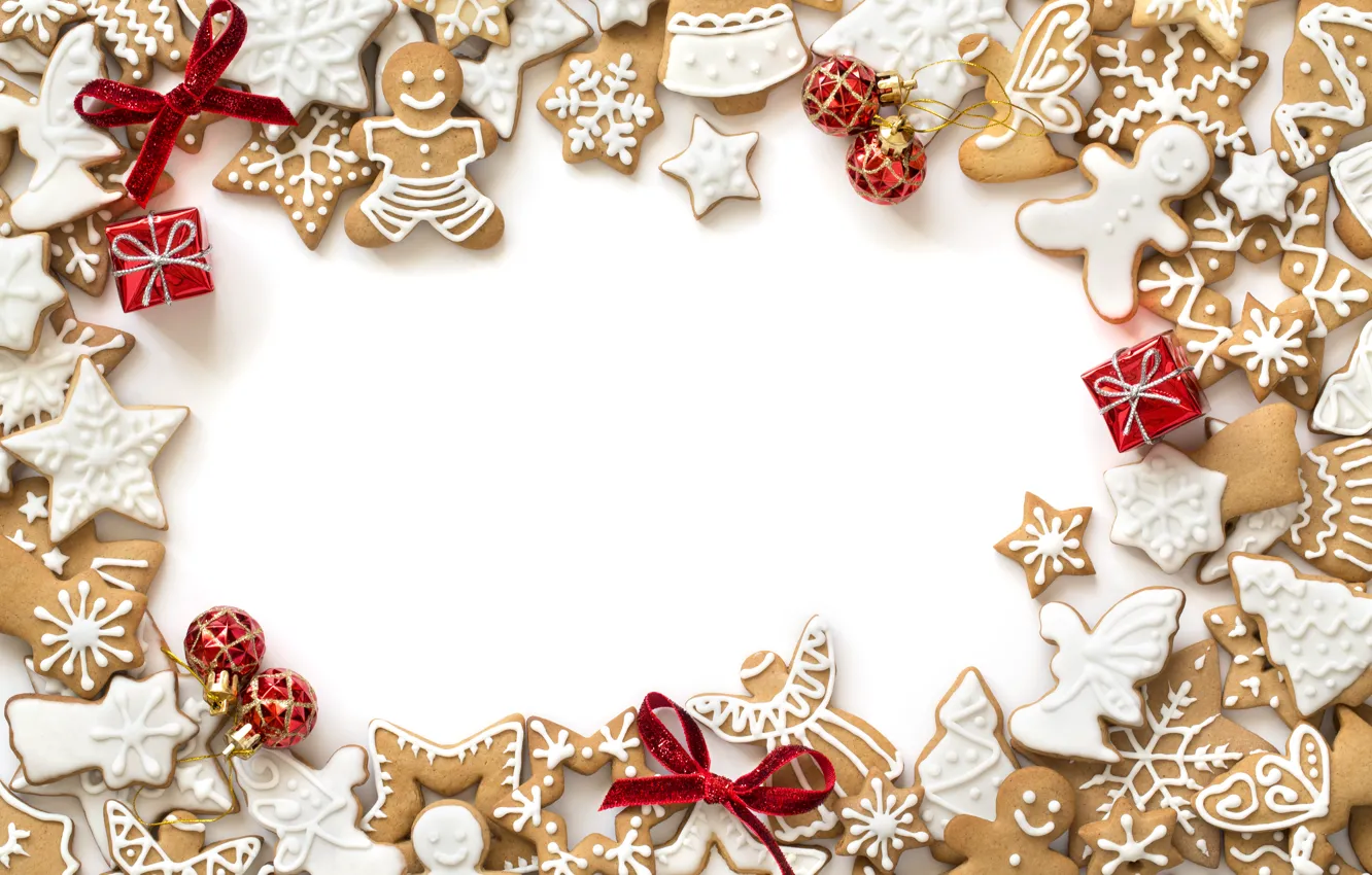 Photo wallpaper new year, cookies, Christmas, Christmas, cakes, sweet, Xmas, glaze